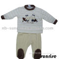 baby knitwear-2 pcs velour embroidery suits